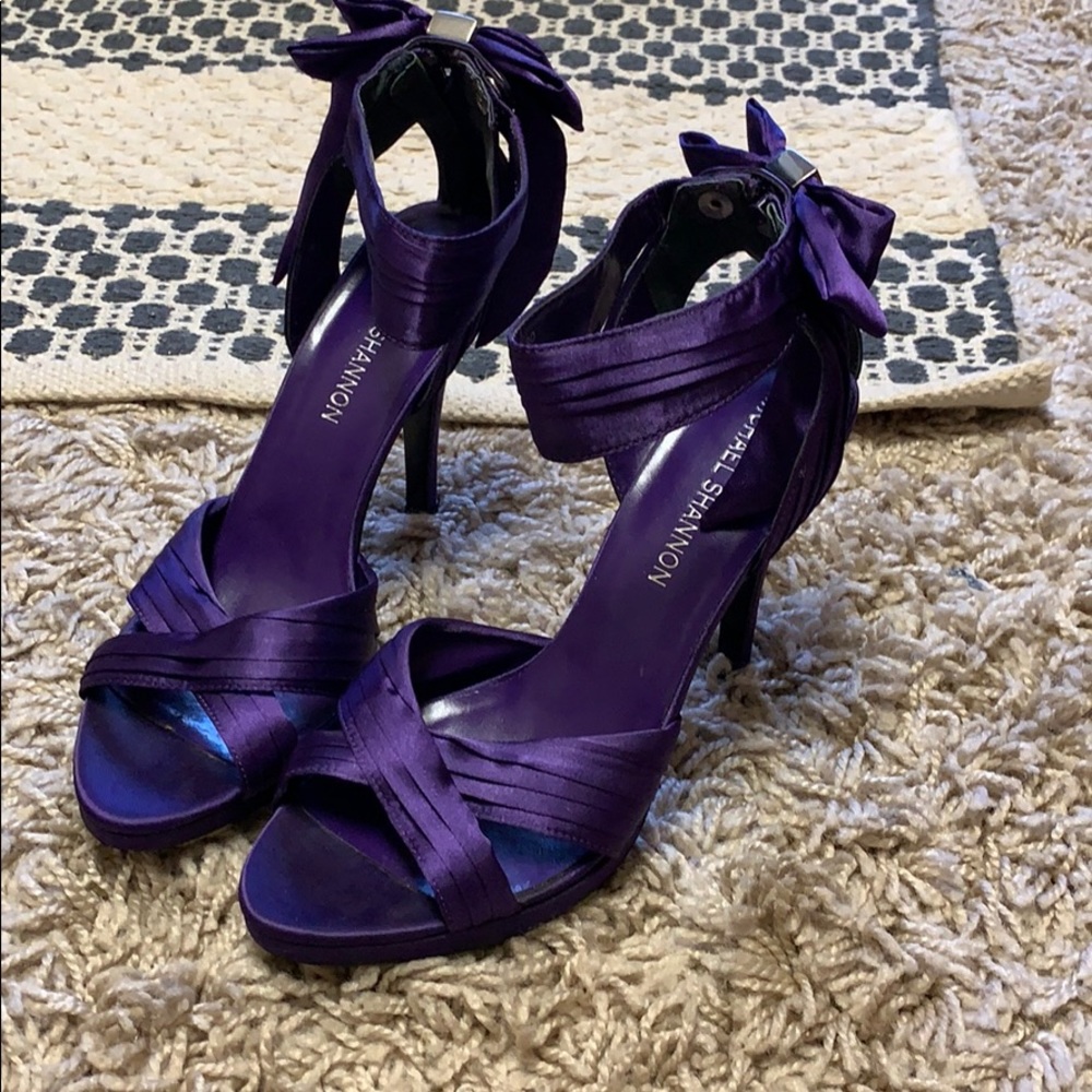 Purple Satin heels